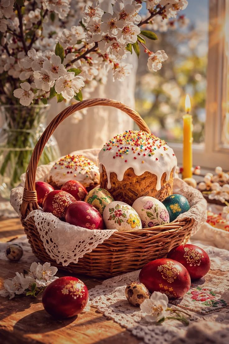 Traditional Ukrainian Pascha Basket